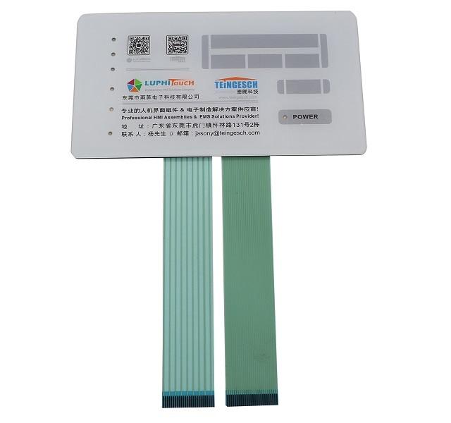 Interruptores de membrana capacitivos IP67 do circuito do poliéster impermeáveis 1